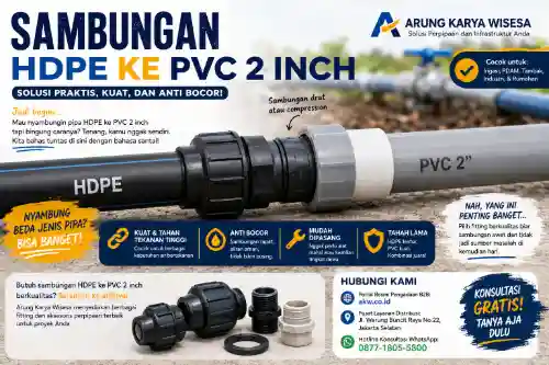 Sambungan Pipa HDPE ke PVC 2 Inch: Solusi Praktis Biar Instalasi Air Nggak Ribet